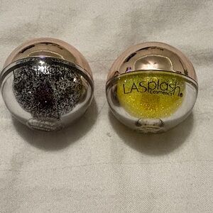 LASplash Cosmetics Glitter Eyeshadow Set - Silver and Gold